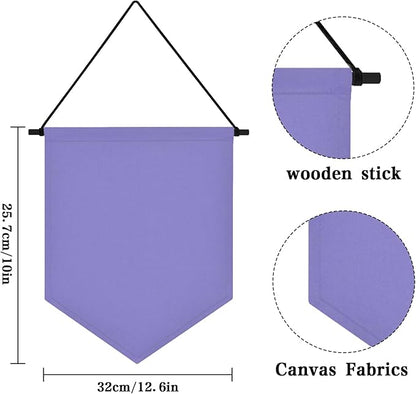 Wall Hanging Brooch Organizer Storage Board Colorful Enamel Pin Badge Canvas Display Banner Earrings Case Collection Holder 12.6x10in(Not Include Any Accessories) (Purple)