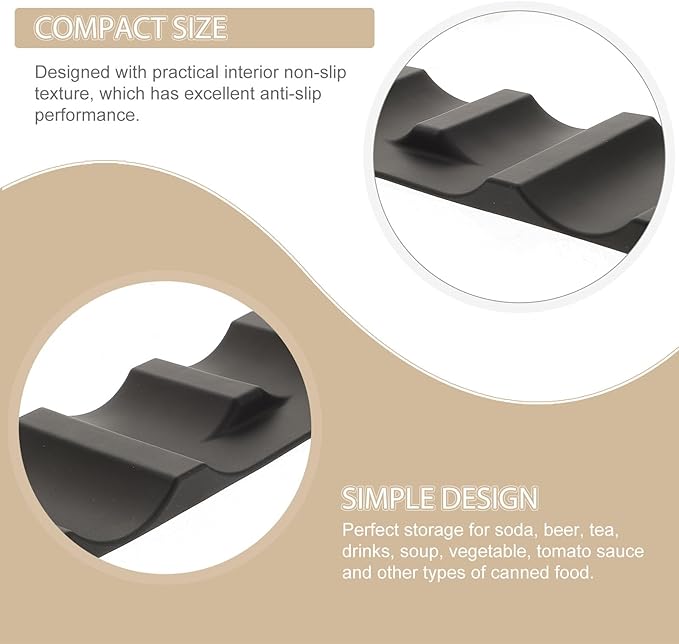 Silicone Can Mat Refrigerator Organizer: Beverage Refrigerator Wine Stacking Mat Foldable Silicone Wine Stacker Bottle Can Stacker Can Holder Rack for Refrigerator Pantry Countertop Cabinets