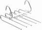 Set of Four - 5-Layer Stainless Steel Metal Pants Hangers | Space-Saving Hanger Rack for Men & Women | Folding Clothes Hangers | Multi-Purpose Organizer for Pants, Scarves, Jeans