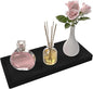 Bathroom Vanity Tray Black, Silicone 11.8 x 5 Inch Toilet Tank Tray Decor, Extra-Large Candle Tray for Bathroom Holders and Organizers, Waterproof Perfume Tray for Dresser for Vanity, Kitchen
