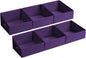 DIMJ Closet Storage Bins 6 Pack - Fabric Storage Baskets for Shelves, Collapsible Clothes Organizer, Trapezoid Shelf Organization Storage Cubes for Purse, Toys, Books, Towel, Clothes, Purple