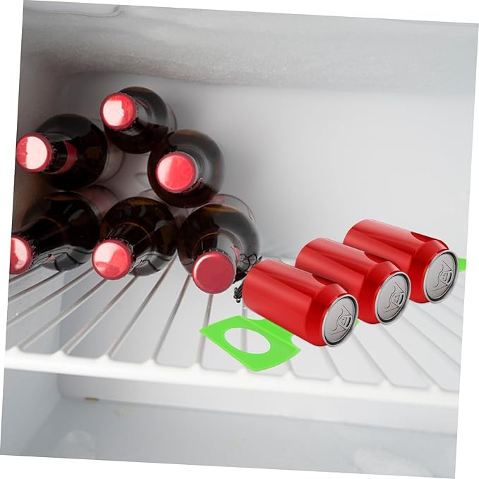 Garneck 2pcs Silicone Beverage Storage Shelf Mats Beer Bottle Racks for Fridge Easy to Clean Lightweight Design Green