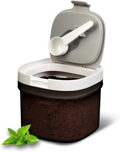 LANGMINGDE Airtight Coffee Storage Container with Magnetic Scoop, 0.7 Qt Coffee Bean and Ground Coffee Canister, Durable, Keeps Coffee Fresh & Dry, Easy to Clean