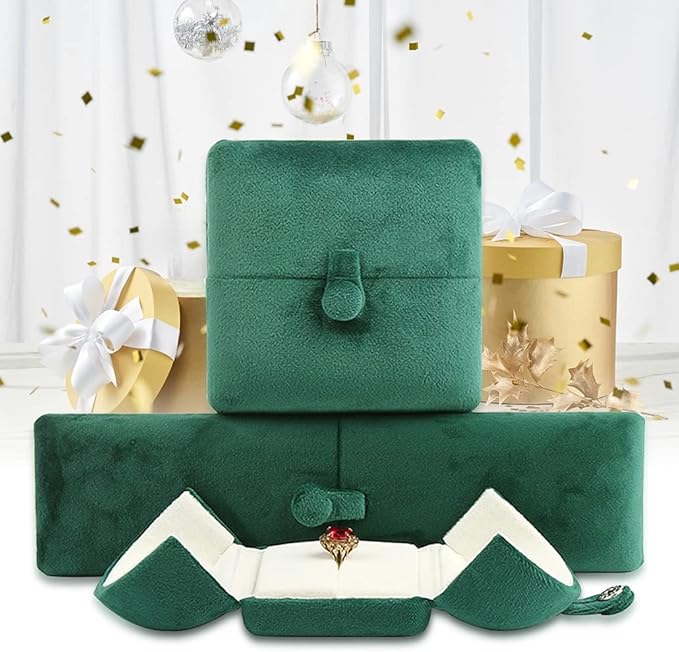 Velvet Jewelry Box Pedant Boxes Necklace Organizers Jewelry Case for Birthday Engagement Wedding Anniversary (Long Chain Box)