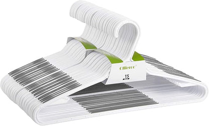 30 Pack Bendable Plastic Hangers Light-Weight Non-Slip Clothes/Suit Hangers(Grey)