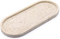 OOBOOB Oval Natural Marble Bathroom Tray for Decor Countertop, Marble Vanity Tray for Candles Perfume, Jewelry, Cosmetics, Elegant Vanity Organizer for Jewelry, Perfume
