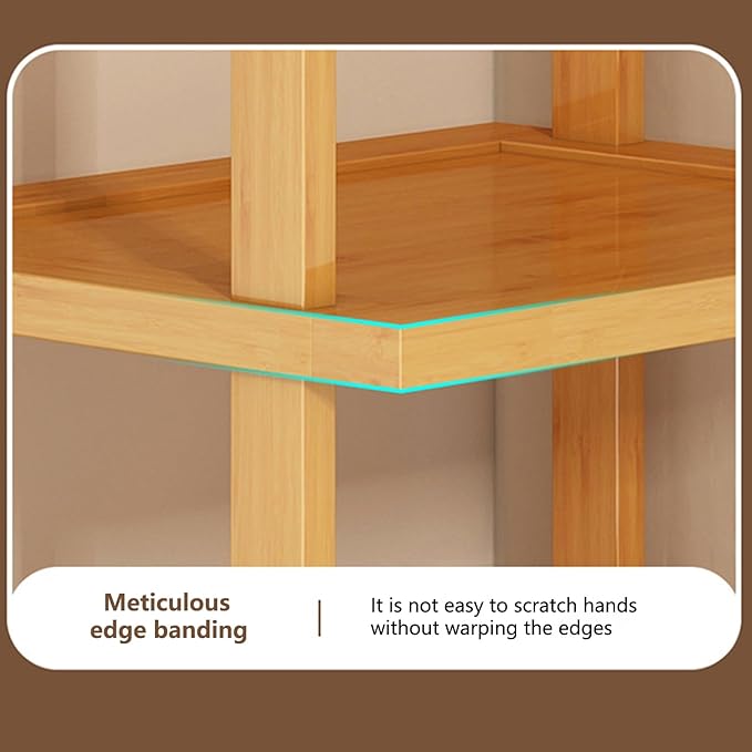 6 Tier Bamboo Shoe Rack, Freestanding Rack Layers Stable Structure Waterproof Large Capacity Storage Organizer for Closet Living Room Hallway Space Saving Us Express Shipping