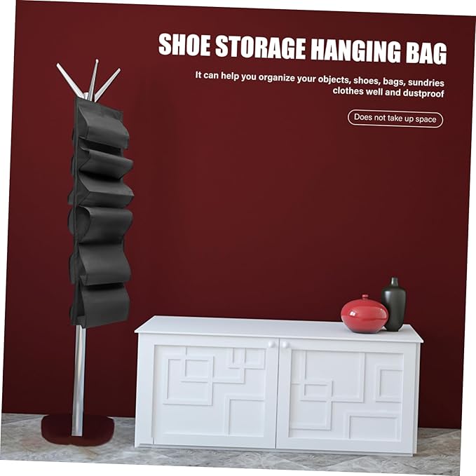 PRETYZOOM Hanging Non-woven Shoe Bag Storage Organizer Wall Hanging for Home Shoes Pouch