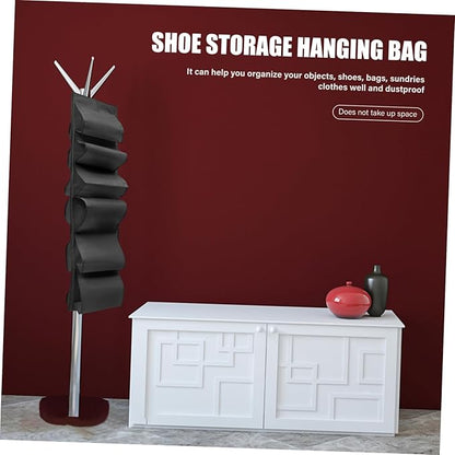 PRETYZOOM Hanging Non-woven Shoe Bag Storage Organizer Wall Hanging for Home Shoes Pouch