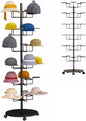 Standing Hat Rack Stand, Cowboy Hat with 30 Hooks, 6 Tier Metal Hat Organizer, Floor Hat Display for Home Store Vendors(Black,6 Tier)