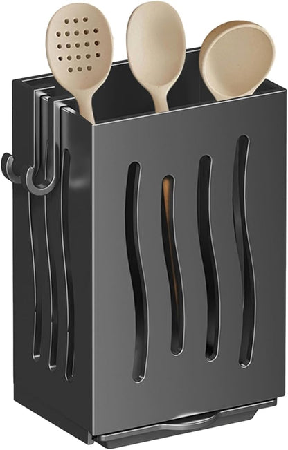 Wall Mounted Cutlery Holder Rack - Chopstick Display Rack | Utensil Drying Rack | Punch- Chopstick Storage Rack | Freestanding Organizer Rack Multifunctional For Spoons And Chopstick