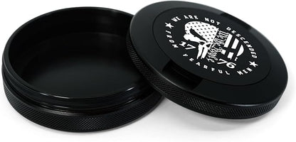 Metal Can | Metal Container for Pouches | Aluminum Used Pouch Storage Tin | Airtight O-Ring Moisture Odor Proof EDC Pocket Tin | Defiance Edition (Black)