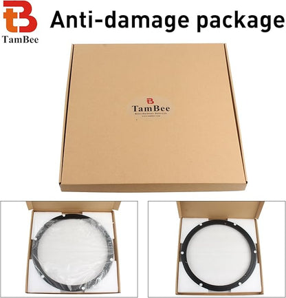 TamBee 18 Inch Lazy Susan Bearing Heavy Duty Metal Hardware Large Aluminum Turntable Lazy Susan Hardware Kit Parts Rotating Ring Mechanism for Puzzle Boards, Dining Tables (Base Only, Black)