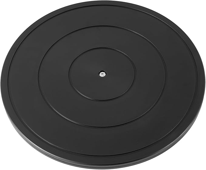 1 Pack 16 Inch Lazy Susan Turntable Heavy Duty Black Rotating Platform Smooth 360 Swivel for Tabletop, Monitor, Crafts, and TV