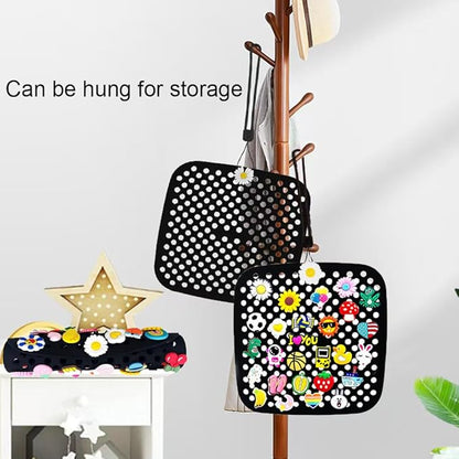 Shoe Charms Organizer, Hanging Display Holder, Wall Mounted, 24 Compartments, Clear, Modern Style