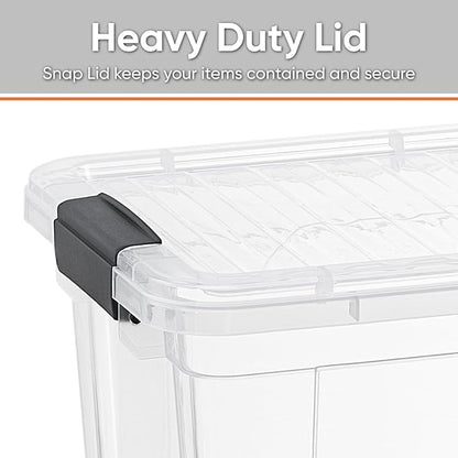 Superio Small Clear Storage Box with Lid, 4.75 Quart Plastic Container Bins for Organizing, Stackable Crates, BPA Free, Non Toxic, Odor Free, Organizers for Home, Office, School, and Dorm, 10 Pack