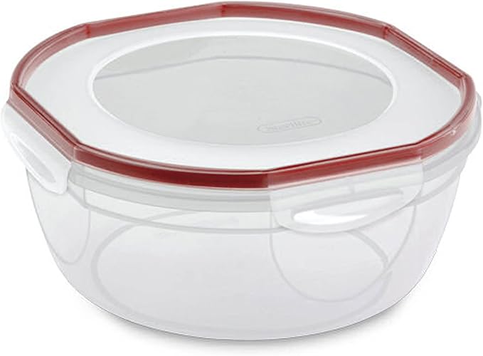 Sterilite Rocket Red Ultra Seal Latching Bowl, 4.7 Quart