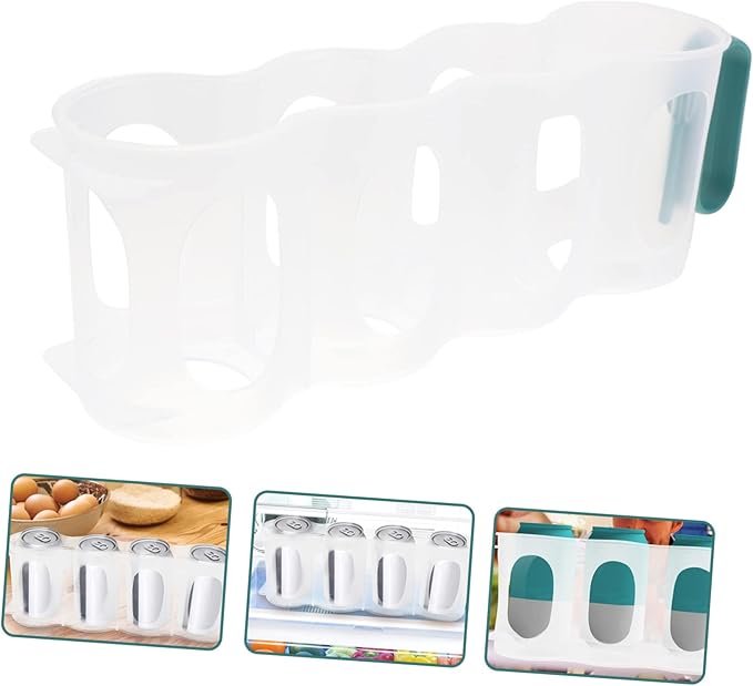 STOBAZA Soda Can Refrigerator Organizer Beverage Dispenser Bin Sturdy Drink Storage Holder for Fridge Space Saving Canned Food Container Material
