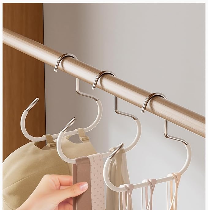 10 Pack Hat Hangers for Closet - Nonslip Space Saving Steel Hat Rack for Baseball Caps, Versatile Hanger Holder for Belts, Vest, Ties and Scarves (White)