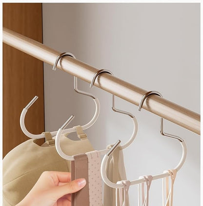 10 Pack Hat Hangers for Closet - Nonslip Space Saving Steel Hat Rack for Baseball Caps, Versatile Hanger Holder for Belts, Vest, Ties and Scarves (White)