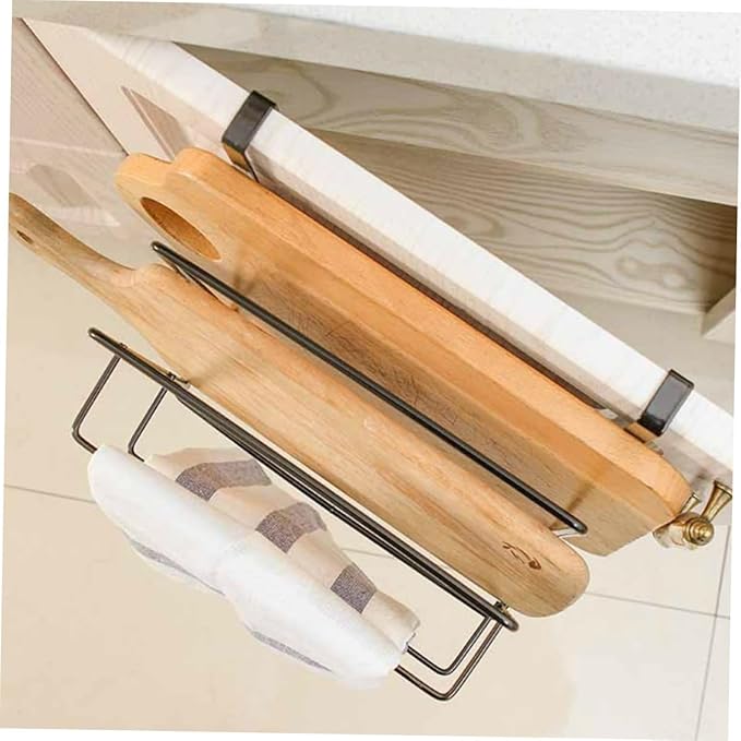 Cabilock 2pcs Door Organizer Kitchen Cabinet Door Storage Bar Organizer Cabinet Space Cutting Board Holder