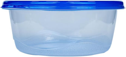 Glad GladWare Big Bowl Food Storage Containers with Lids, Large Round BPA Free Plastic Containers for Soups, Salads, and Meal Prep, Lock Tight Seal, Microwave Dishwasher Safe, 48 Oz, 3 Count - 6 Pack