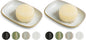 Miamolo Soap Dish Bar Cleaner Dish for Shower, Ceramic Soap Dishes for Large Soap Bar Shampoo or Sponge, Shower Soap Dish Soap Saver Tray for Bathroom Kitchen Sink, Easy to Clean (Pack of 2)