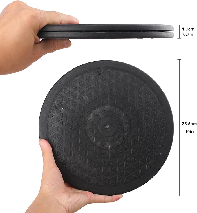 8 Pack 10 Inch Lazy Susan Turntable, Heavy Duty Lazy Susan Turntable Organizer, Premium 10 Inch Rotating Swivel Stand for Table Top, Kitchen, and More