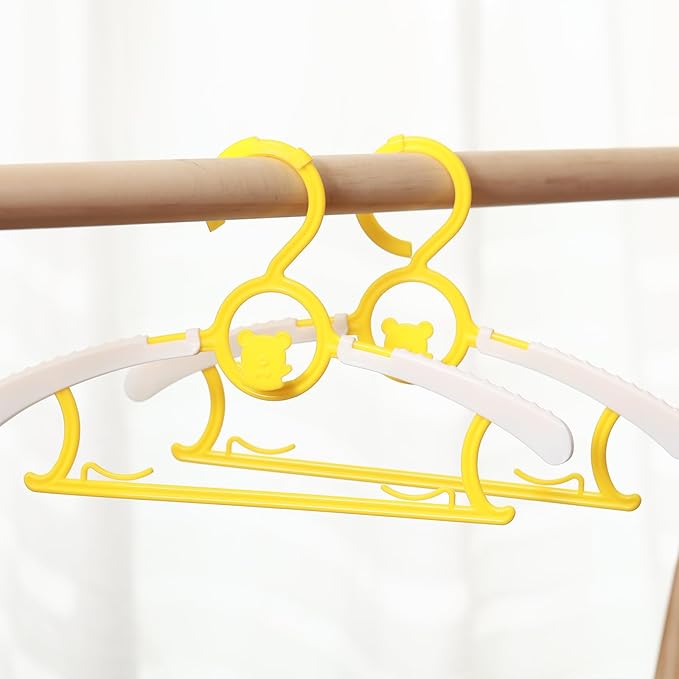 Baby Hangers for Nursery Closet 80 Pack Plastic Kids Clothes Hanger Space Saving Non Slip Extendable Toddler 11-14” Adjustable Hangers Heavy Duty Clothing Infant Hanger Bulk, Mixed Color
