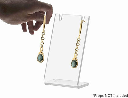 Marketing Holders Jewelry Holder Clear Acrylic Display Stand for Studs Hoops Dangling Earrings Bracelets Slant Back Counter Top for Retail Store Gift Shops Home Use Single Pair