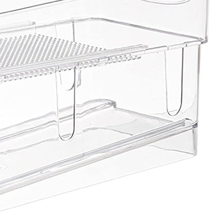 Soda Can Organizer for Refrigerator, Double Layer Rolling Beverage Soda Can Storage Organizer Stackable Canned Food Pop Cans Container Can Holder Dispenser, 12 Cans