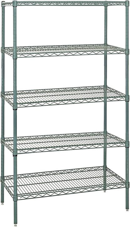Quantum Storage Systems WR63-2448P Starter Kit Wire Shelves Green Epoxy 4 Shelves 63" H x 48" W x 24" D