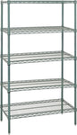 Quantum Storage Systems WR63-2448P Starter Kit Wire Shelves Green Epoxy 4 Shelves 63" H x 48" W x 24" D