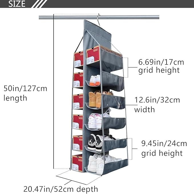 for Hanging Shoe Rack for Closet Extra Large 24 Pocket Organizer Gets Shoes