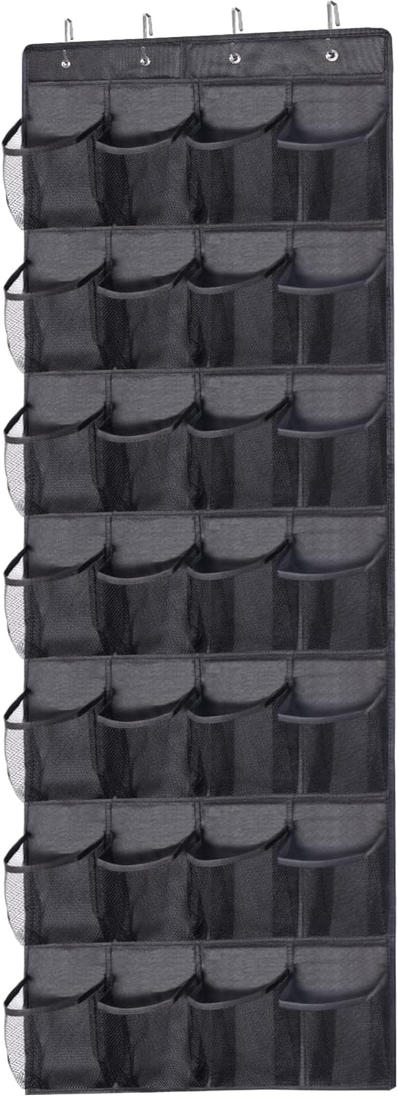 Over the Door Shoe Organizer 28 Mesh Pockets Hanging Shoes storage Shoe Rack for Closet Entryway Bedroom Bathroom Pantry Shoe Holder for Men Sneakers, Women High Heeled Shoes, flip flops