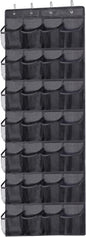 Over the Door Shoe Organizer 28 Mesh Pockets Hanging Shoes storage Shoe Rack for Closet Entryway Bedroom Bathroom Pantry Shoe Holder for Men Sneakers, Women High Heeled Shoes, flip flops
