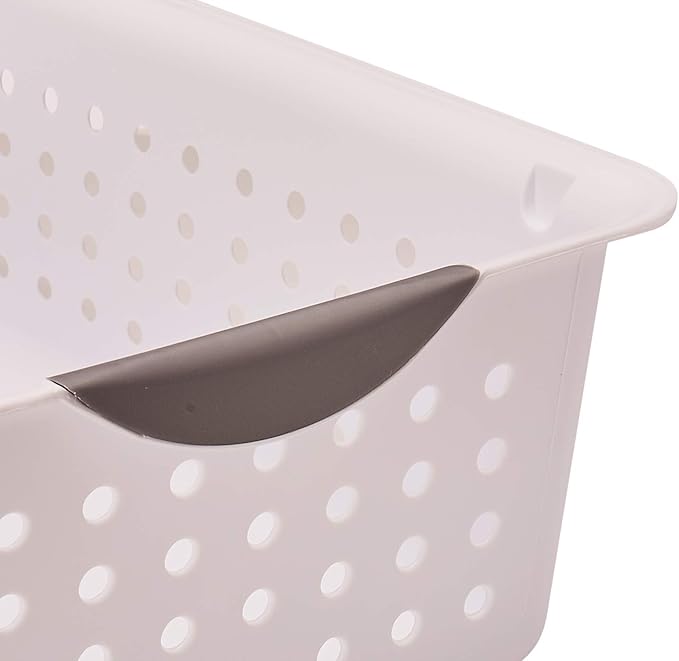 Sterilite 16248006 Medium White Ultra Basket, 2 Pack