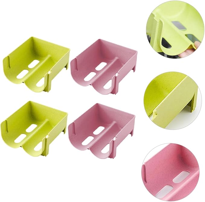 Zerodeko 4pcs Stackable Refrigerator Drink Storage Rack Fall Container for Easy Organization Includes Drink Holders for Cans and Bottles