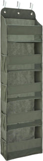 Amazon Basics 5 Tier Over the Door Hanging Shoe Organizer, Large Capacity, Space Saving, 6.4 x 54.5 x 14.9 in, Dark Grey