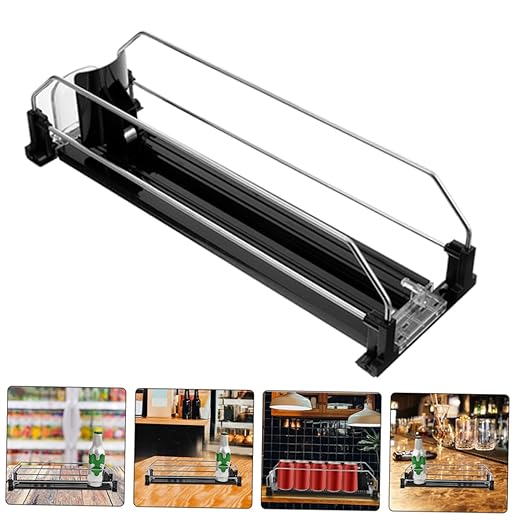 Fridge Beverage Dispenser Stand Stackable Soda Can Organizer Easy to Use Design