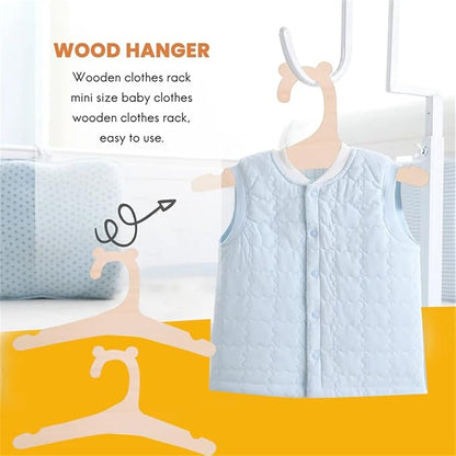 Newborn Hangers for Baby Clothes,Baby Children Wooden Hangers for Clothes Hangers - 30 Pcs Set (9 inches)