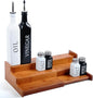 JinDoWin Spice Organization for Cabinet Spice Organizer, 3-Tier Spice Rack Organizer for Cabinet, Multi-Use Seasoning Rack (1, Dark Bamboo)