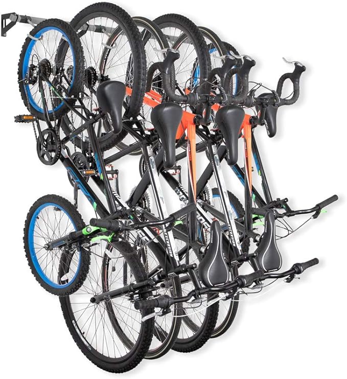 Monkey Bars Bike Storage Rack 2.0 - Store Up to 6 Bikes - 300lb Weight Capacity Garage Bike Rack