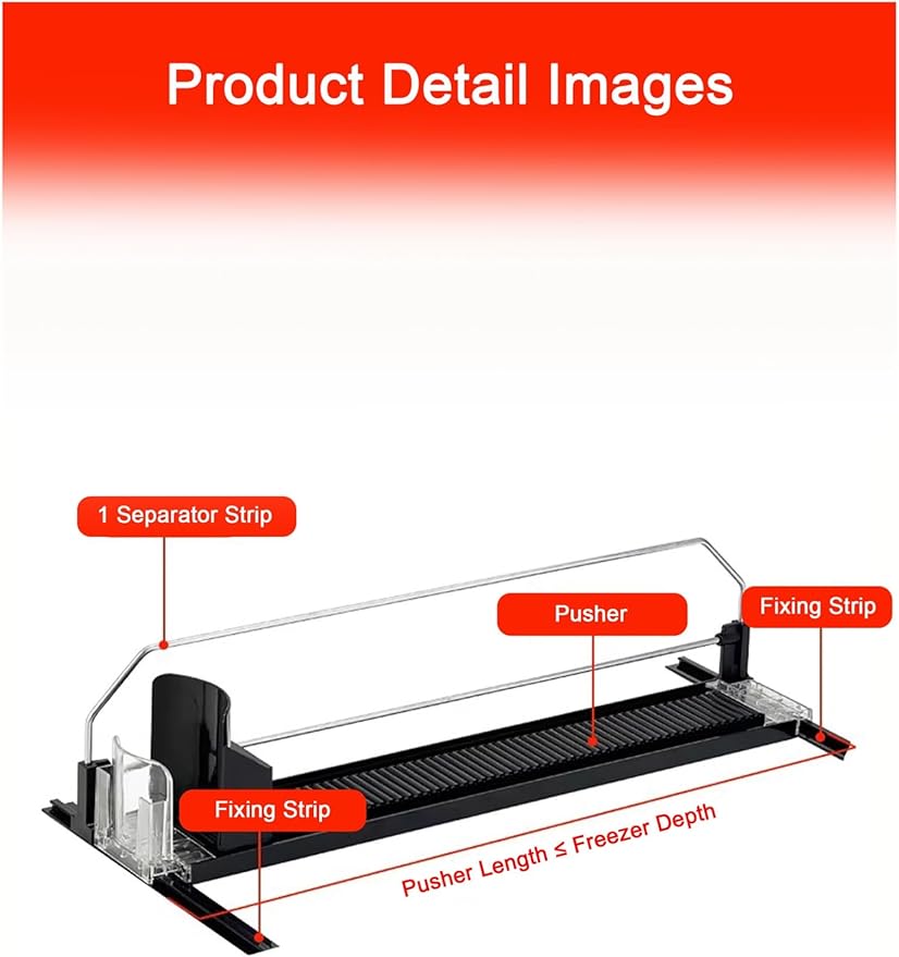 Beverage Can Holder for Fridge Soda Can Organizer，Automatic Forward Feed Ball-bearing Design(25 x 38 cm)