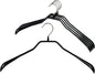 Mawa by Reston Lloyd BodyForm Series Non-Slip Space-Saving Extra Wide Clothes Hanger For Jackets, Suits & Coats, Style 46/L, Set of 5, Black