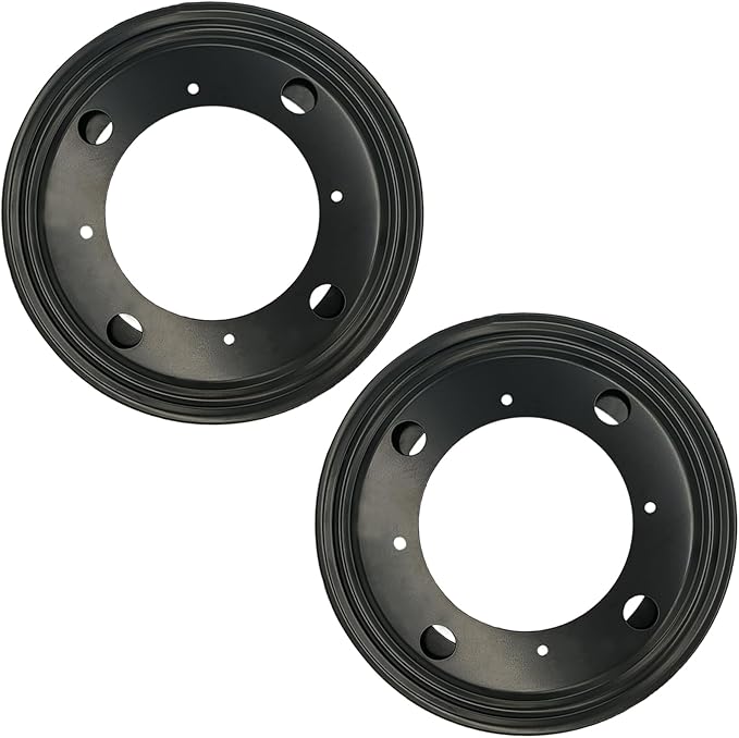 2 Packs 8'' Lazy Susan Hardware, Heavy Duty 5/16''Thick Turntable Bearing Swivel Pate for Rotating Table, Book Case, Serving Tray, Corner Shelves, Kitchen, DVD Tower, Shoe Rack, Black