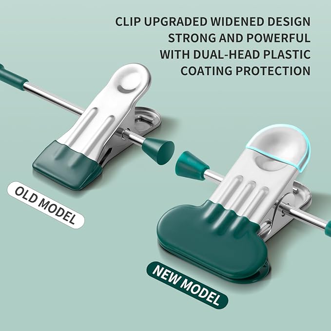 14Inch Clothes Pants Hangers with WideClips 10 Pack,Non-Slip Adjustable Skirt Hanger for Women,Space-Saving Heavy Duty Men Hangers for Pants,Trousers,Jeans,Shorts,Green