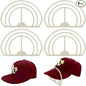 Cap Brim Bender 4PCS Baseball Hat Curving, Hat Shaper for Fitted Hats, Trucker Cap, Flat Brim, Perfect Curve Bender,Accessories for Women and Men (White)
