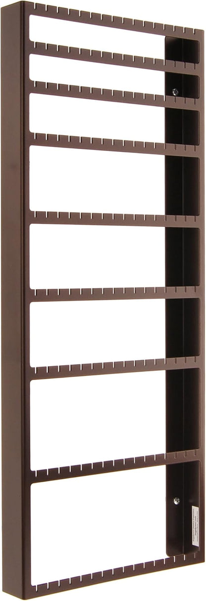 Angelynn's Wall Mounted Big and Small Earring Holder Organizer Display Women Long Post Stud Large Dangle Hoop Pierced Earrings, Hanging Closet Jewelry Storage Rack, Mary Rubbed Bronze 9"x23"