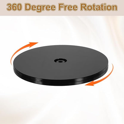 uxcell 4Pack Acrylic Lazy Susan Turntable, 7" Spinner Lazy Susan Turntable Organizer, Acrylic Ball Bearing Rotating Tray for Pantry Spice Rack Decorating, Black